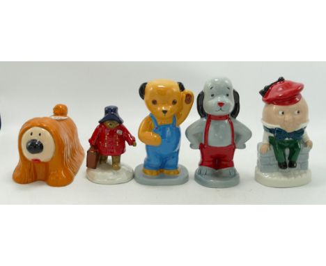 A collection of Wade figures including Dougal, Sooty &amp; Sweep, Humpty Dumpty and Paddington bear, some with certificates. 