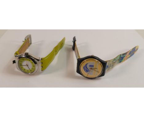 Swatch Atlanta 1996 Olympic games watch together with Swatch Irony Lady Lady watch, both boxed. (2) 