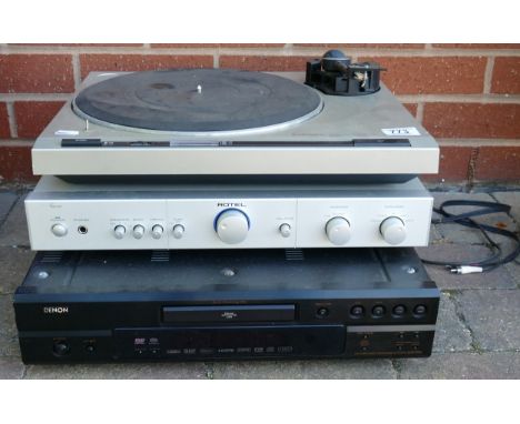 Rotel Ra 01 Hifi Amplifier, Denon Dvd-2930 CD/ DVD player &amp; Pioneer Direct Drive Turntable(3) 