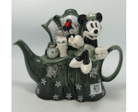 Disney Showcase Cardew Design Limited Edition Novelty Teapot Minnie Mouse Dressing Table: height 23cm. (Pieces Detached but P