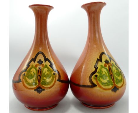 Pair of Early 20th Century Vases By William Ault, height 29cm(2) 