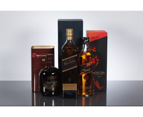 JOHNNIE WALKER BLUE LABEL 
Blended Scotch Whisky. Bottle No. IG1 10006. 70cl, 40% volume, in presentation box.
JOHNNIE WALKER