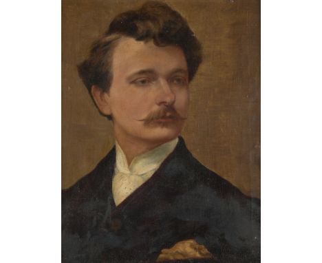 CHARLES WEBB MOORE (1848-1933) PORTRAIT OF A GENTLEMANoil on canvas laid to board59 x 48.5 cm/23 1/4 x 19 1/4 inProvenance: R