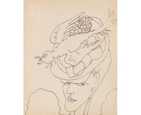 • JEAN COCTEAU (1889-1963)L'ESPIONNEpen & ink25.0 x 20.0 cm / 10 x 8 inProvenance: Royer, Rue de Cherche-Midi, Paris Sotheby'