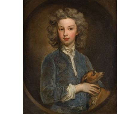 SIR GODFREY KNELLER (1646 - 1723) AND STUDIO PORTRAIT OF A BOY AND WHIPPEToil on canvas77.5 x 64 cm/30 1/2 x 25 1/4 inPart pr