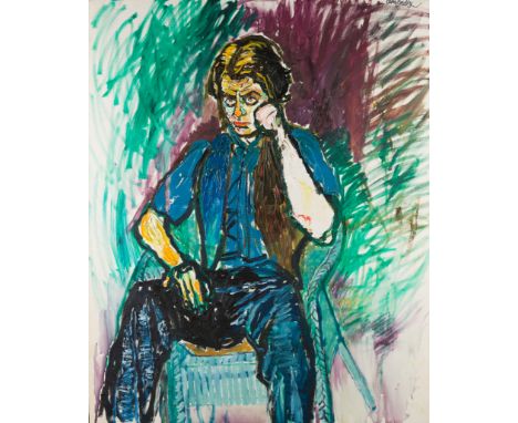 • JOHN BRATBY, RA (1928-1992)PORTRAIT OF RAY WALKERoil on canvas128 x 102 cm/50 1/4 x 40 1/4 in; to be sold with several hand