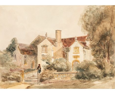 PETER DE WINT, OWS (1784-1849)MANOR HOUSE AND CHURCH, LYTES CART, SOMERSETInscribed Lytes Cary/6th Oct,r 1841 on the reverseP