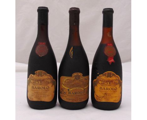 Three bottle of vintage Barolo to include 1973 and 1977