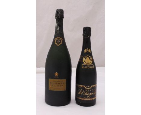 Pol Roger vintage 1982 Cuvee Sir Winston Churchill 75cl bottle and Bollinger R.D. 1988 extra brut 150cl bottle