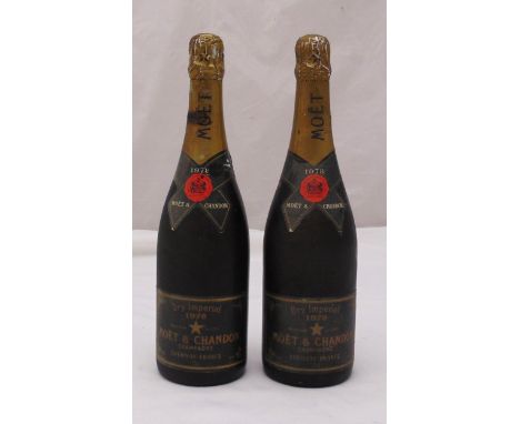 Moet and Chandon Dry Imperial vintage 1978 champagne, two 750ml bottles