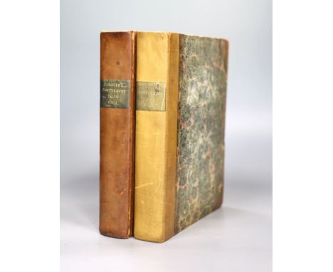 °  Chaucer, Geoffrey - Canterbury Tales, edited by Thomas Tyrwhitt, 2nd edition, 2 vols, 4to, 19th century half calf, with po