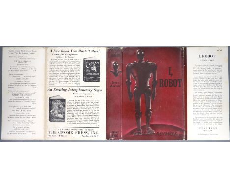 °  Asimov, Isaac - I, Robot, 1st edition, 1st printing, 8vo, original red cloth, slight stains to fly leaves, with unclipped 