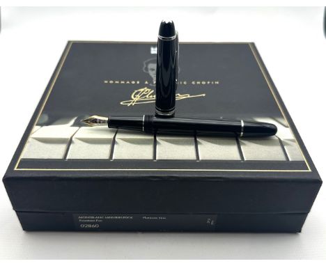 Patronenfüller Set Montblanc: Patronenfüller mit Kolbenkonverter Montblanc Meisterstück "Hommage à Frédèric Chopin". 750/000 