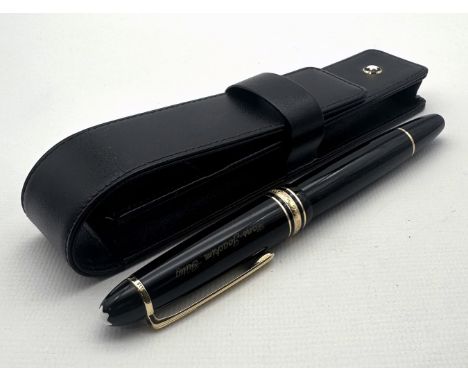 Filzstift und Etui, Montblanc: Filzstift Montblanc Meisterstück Nr. 166. Persönliche Gravur "Hans-Joachim Gütig" auf Kappe. M