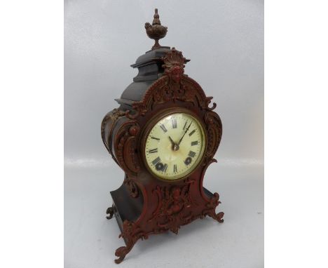 19th century Lenzkirch clock in French Louis XVI style. Lenzkirch mini mantel timepiece. French Louis XVI style with ormolu m