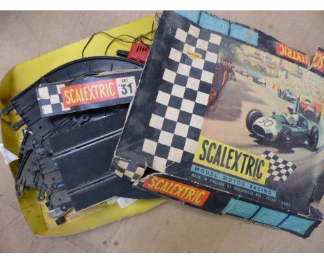 Vintage Scalextric boxed set with track and cars