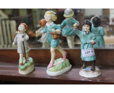THREE VARIOUS ROYAL WORCESTER FIGURINES 