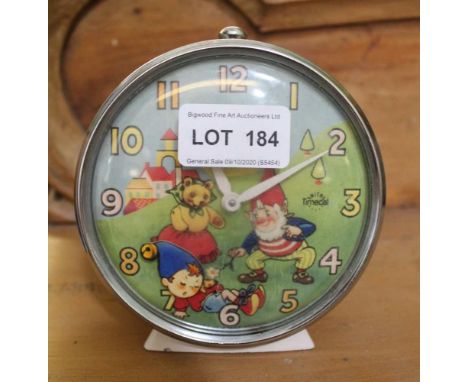 A ROBINSON'S MARMALADE MASCOT BADGE together with a retro 'Noddy' alarm clock 