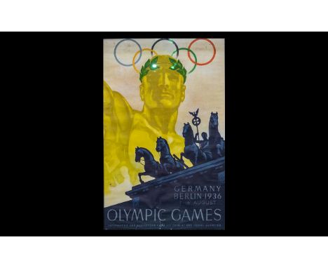 Vintage Posters and Olympic Icons Interest Franz Wurbel (1896) Germany Berlin 1936 Olympic Games Poster Lithograph in colours