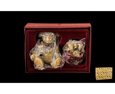 The Steiff Collection by Enesco Boxed Millennium Bear Limited Edition complete with small Limited Edition small hanging bear.