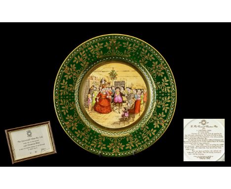 Caverswall China 1978 Christmas Plate Limited Edition of 1000, Number 804.  First year of the series, boxed and with certific