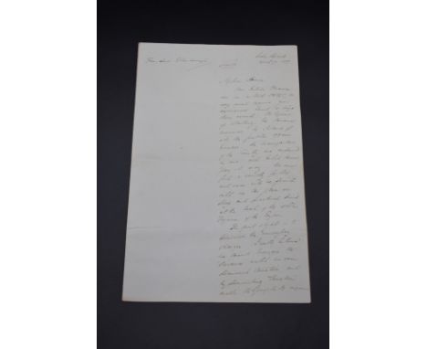INDIAN FINANCE:&nbsp;an important letter on the Indian finance from Edward Law, Earl of Ellenborough, President of the Board 