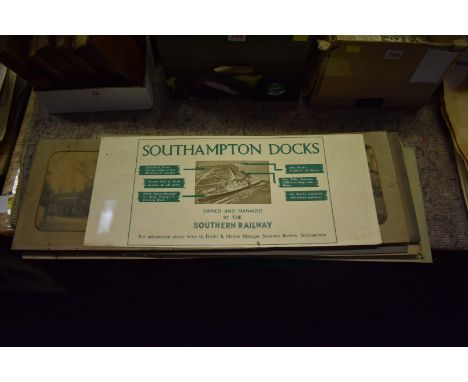 RAILWAYS:&nbsp;CARRIAGE POSTERS: collection of 12 carriage posters for Southern Railway and LB &amp; SCR, including 'Southamp