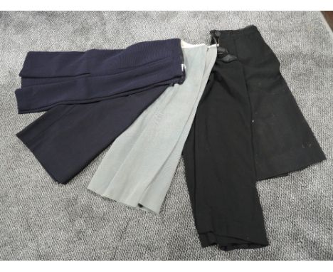 A selection of vintage skirts including late 30s crepe skirt, and 40s and 50s skirts.