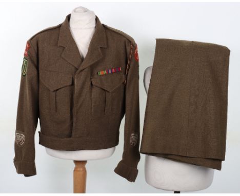 Women’s Royal Army Corps Ulster Battle Dress Uniform Set, consisting of 1951 pattern battle dress blouse with embroidered reg