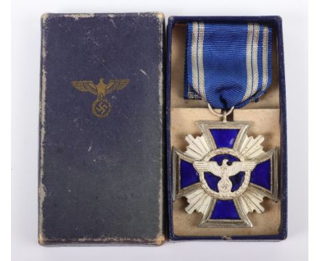 Third Reich NSDAP 15 Year Long Service Cross in Original Box of Issue by Hauptmunzamt, Wien, superb example of the Political 