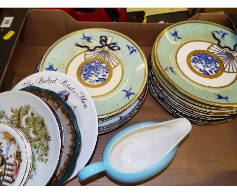 A good collection of plates to include J & G Meakin, Royal Grafton, Burleigh Ware and similar