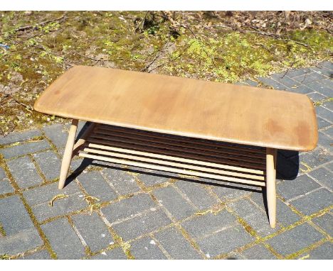 An Ercol rectangular, light-wood coffee table