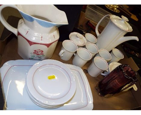 A good mixed lot to include a ceramic tea service by Arzberg of Germany, the form for which is Corso, possibly Nizza pattern,