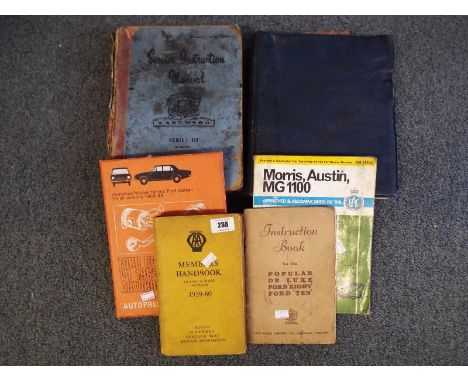 Automobilia - A collection of vintage service / workshop manuals to include Jaguar Mark 2 models 3.4 and 3.8 litre, Ford Cors