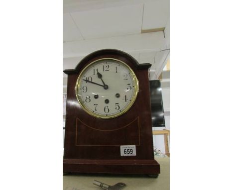 A mahogany cased bracket clock.  