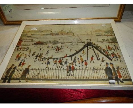 A good L S Lowry 1945 print.  65 x 50 cm. (collect only).  