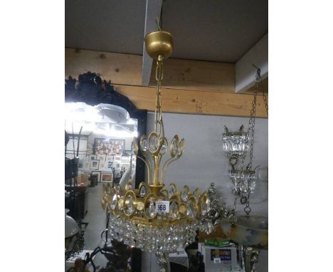 A ceiling light with glass droppers.  Collect only.  
