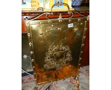 A heavy old brass fire screen.  Collect only.  