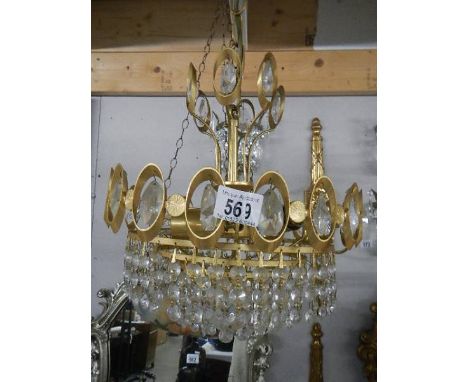 A ceiling light with glass droppers.  Collect only.  