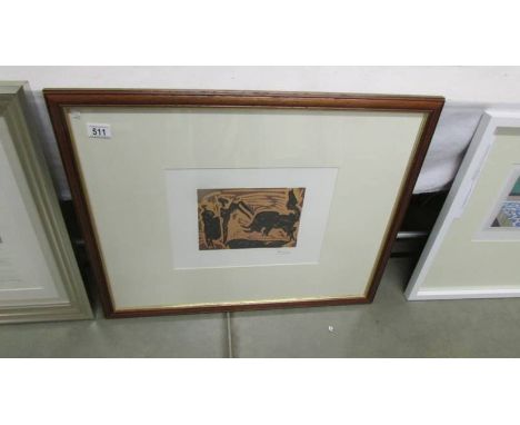 &nbsp;Pablo Picasso (1881-1973) Offset lithograph of the linocut print entitled 'The Banderillas' published in New York circa