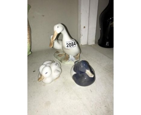 3 Royal Copenhagen duck ornaments  