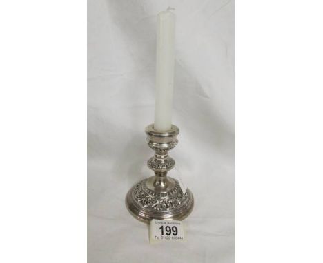 A silver candlestick.  