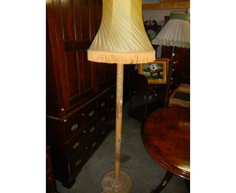 An oriental style standard lamp.  