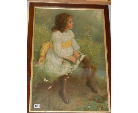 An oak framed and glazed Pear's style print.  86 x 61 cm. (collect only).  