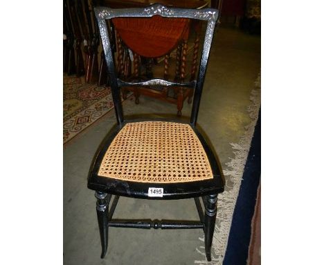 A mother of pearl inlaid bedroom chair.  Collect only.  