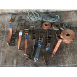 Quantity of ratchet straps and rope