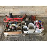 Quantity miscellaneous sundries to include nails, fence staples & WD40