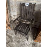Wooden garden chair. No VAT