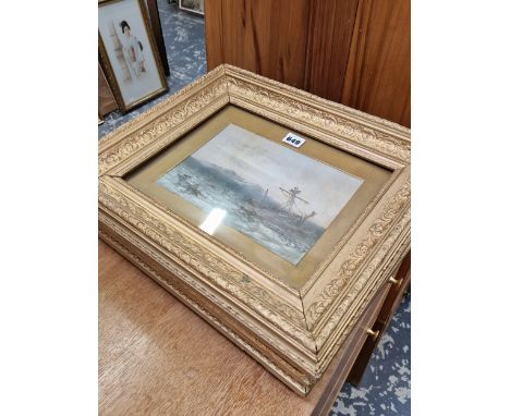 TWO FRAMED OIL PAINTINGS TOGETHER WITH A SIMILARLY FRAMED PRINT OF VENICE