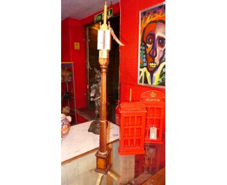A 1950's Marney mahogany standing barometer with gilt metal mounts and stands